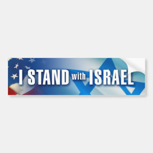Autocollant De Voiture Je me tiens avec l'Israël