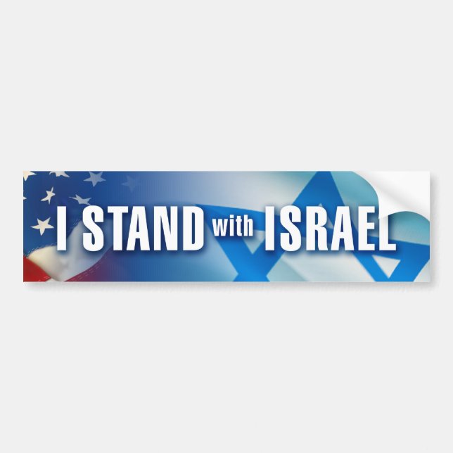 Autocollant De Voiture Je me tiens avec l'Israël (Devant)
