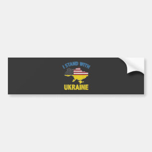 Autocollant De Voiture Je me tiens avec l'Ukraine