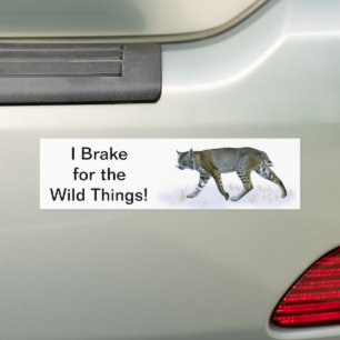 Autocollant De Voiture Je M'Embrasse Pour Les Choses Sauvages ! Bobcat