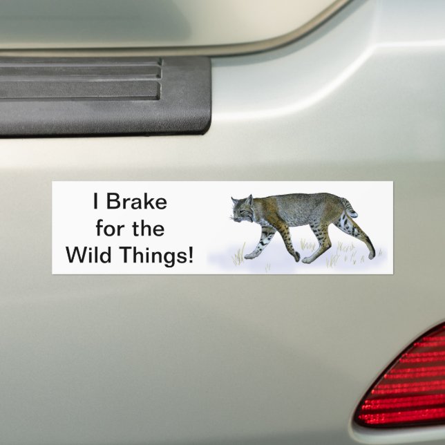 Autocollant De Voiture Je M'Embrasse Pour Les Choses Sauvages ! Bobcat (En voiture)