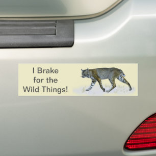 Autocollant De Voiture Je M'Embrasse Pour Les Choses Sauvages ! Bobcat