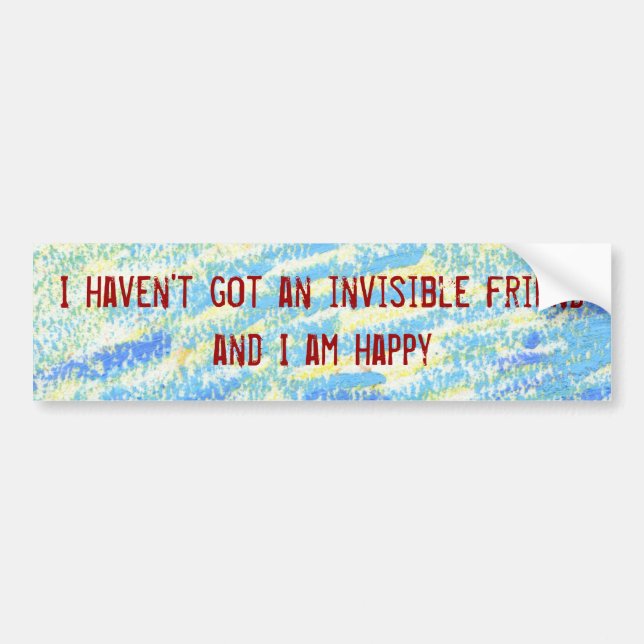 Autocollant De Voiture Je n'ai pas de sticker pour ami invisible (Devant)