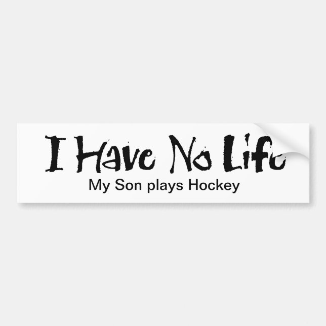 Autocollant De Voiture Je n'ai pas de vie (Hockey) (Devant)