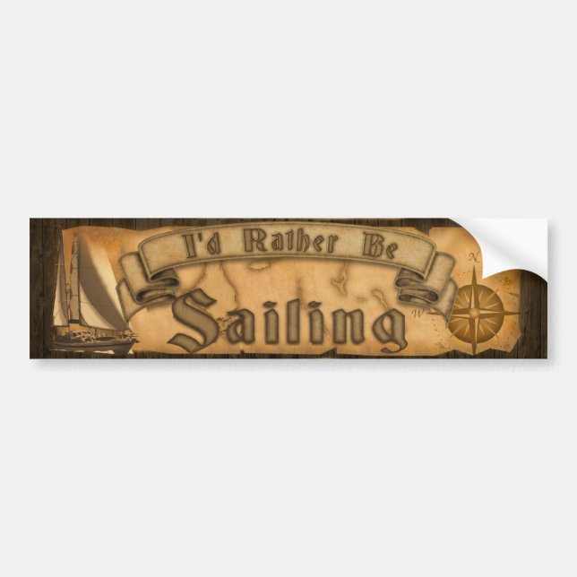Autocollant De Voiture Je naviguerais plutôt (Devant)