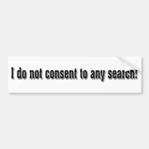 Autocollant De Voiture Je ne consens à aucune recherche