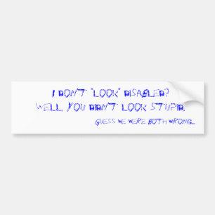 Autocollant De Voiture Je "ne regarde pas" ai désactivé ?