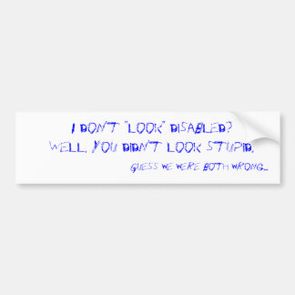 Autocollant De Voiture Je "ne regarde pas" ai désactivé ?