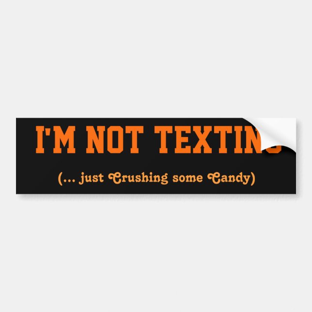 Autocollant De Voiture Je ne suis pas le SERVICE DE MINI-MESSAGES (… (Devant)