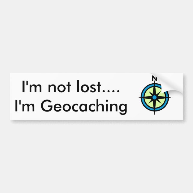 Autocollant De Voiture Je ne suis pas perdu… Je suis Geocaching (Devant)