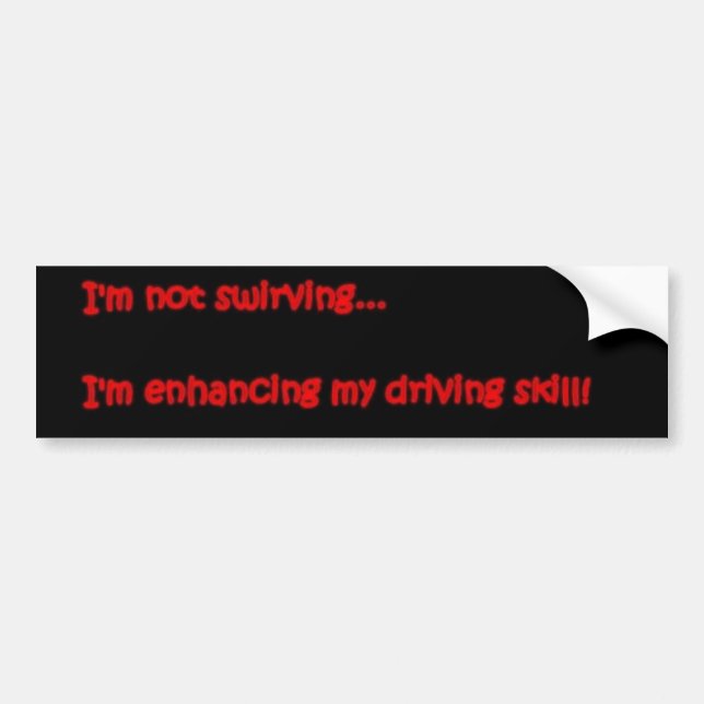 Autocollant De Voiture Je pas swirving… (Devant)
