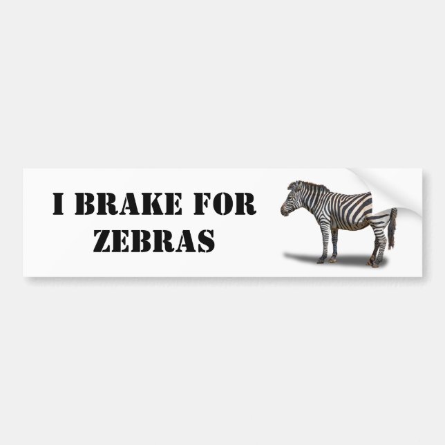 AUTOCOLLANT DE VOITURE JE PASSE POUR ZEBRAS (Devant)