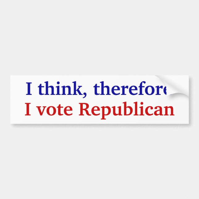 Autocollant De Voiture Je pense (Devant)