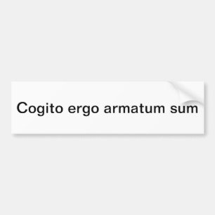 Autocollant De Voiture Je pense que donc je suis armé
