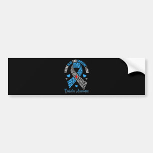 Autocollant De Voiture Je Porte Du Bleu Pour Quelqu'Un Que J'Aime Diabète