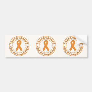 Autocollant De Voiture Je porte l'orange pour ma fille