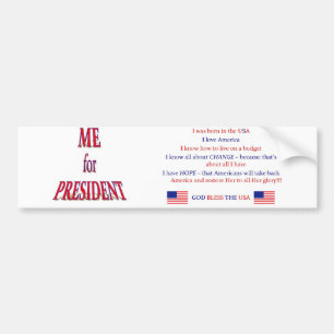 Autocollant De Voiture Je pour le Président adhésif pour pare-chocs