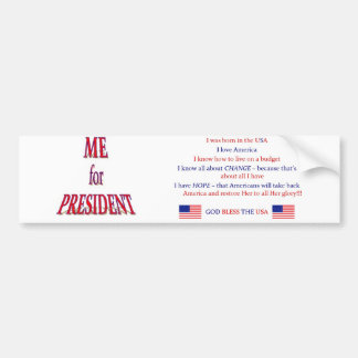 Autocollant De Voiture Je pour le Président adhésif pour pare-chocs