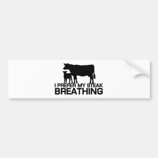 Autocollant De Voiture Je préfère respirer mon steak