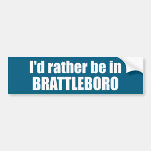 Autocollant De Voiture Je Préférerais Être À Brattleboro Vermont