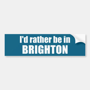 Autocollant De Voiture Je préférerais être à Brighton Utah