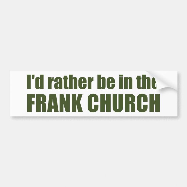 Autocollant De Voiture Je Préférerais Être Dans L'Église Frank (Devant)