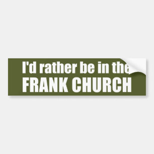 Autocollant De Voiture Je Préférerais Être Dans L'Église Frank