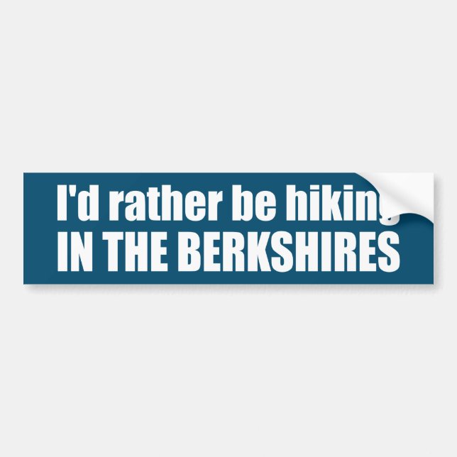 Autocollant De Voiture Je Préférerais Être Randonnée Dans Les Berkshires (Devant)