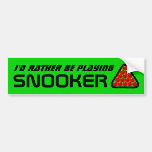 Autocollant De Voiture Je préférerais jouer au snooker drôle billard