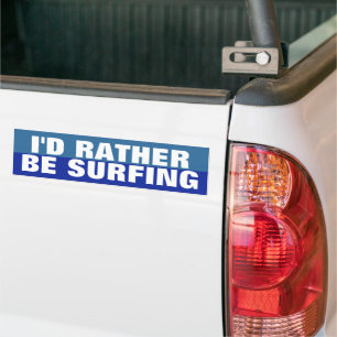 Autocollant De Voiture Je préférerais surfer