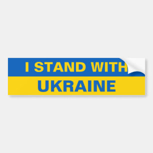Autocollant De Voiture Je Prends Position Avec L'Ukraine Pour Soutenir Le