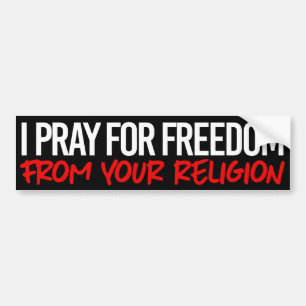 Autocollant De Voiture Je prie pour la liberté de votre religion