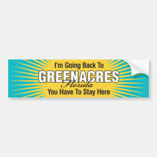 Autocollant De Voiture Je retourne à (Greenacres)