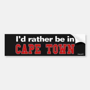 Autocollant De Voiture Je serais plutôt à Cape Town