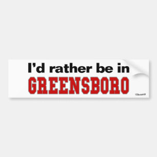 Autocollant De Voiture Je serais plutôt à Greensboro