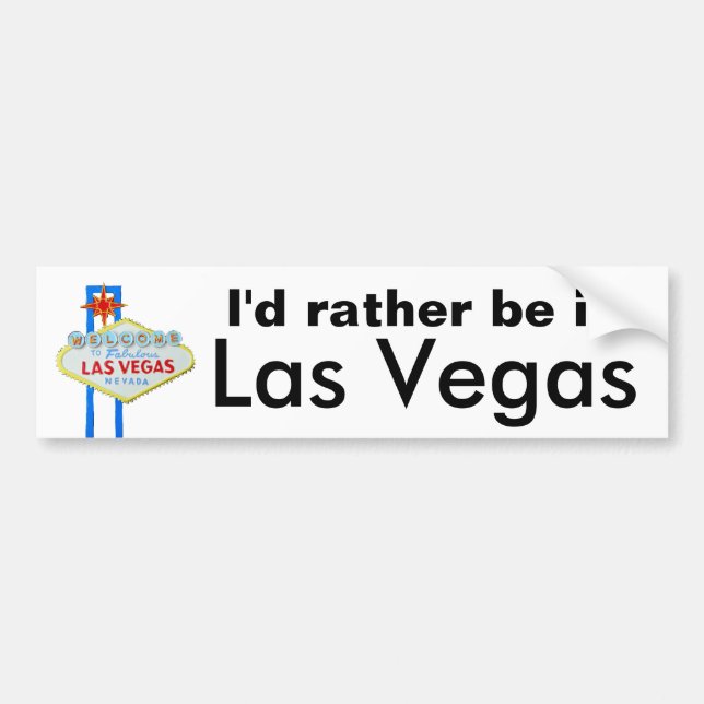Autocollant De Voiture Je serais plutôt à Las Vegas (Devant)