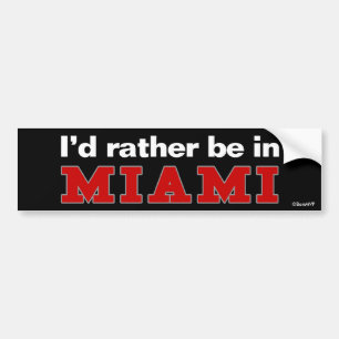 Autocollant De Voiture Je serais plutôt à Miami
