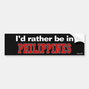 Autocollant De Voiture Je serais plutôt à Philippines