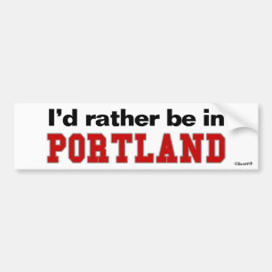 Autocollant De Voiture Je serais plutôt à Portland