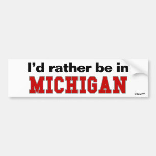 Autocollant De Voiture Je serais plutôt au Michigan