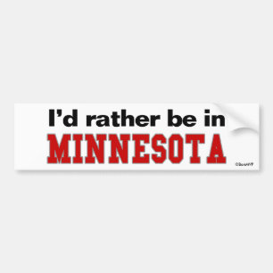 Autocollant De Voiture Je serais plutôt au Minnesota