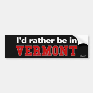 Autocollant De Voiture Je serais plutôt au Vermont