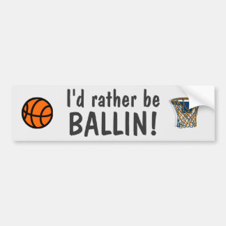 Autocollant De Voiture Je serais plutôt ballin !
