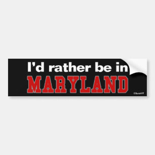 Autocollant De Voiture Je serais plutôt dans le Maryland