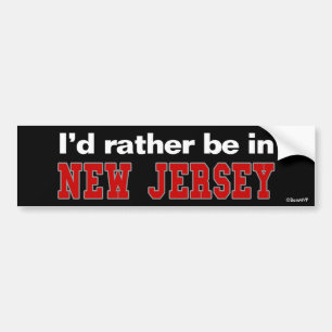 Autocollant De Voiture Je serais plutôt dans le New Jersey