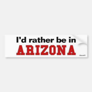 Autocollant De Voiture Je serais plutôt en Arizona