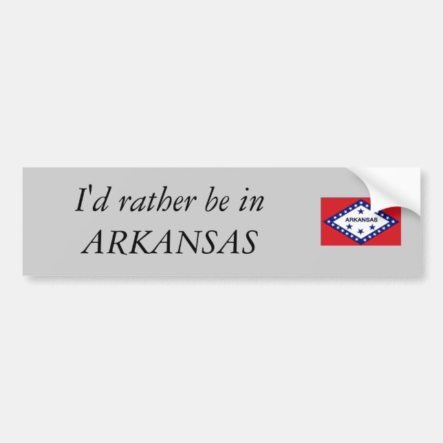 Autocollant De Voiture Je serais plutôt en ARKANSAS (Devant)