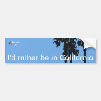 Autocollant De Voiture Je serais plutôt en Californie