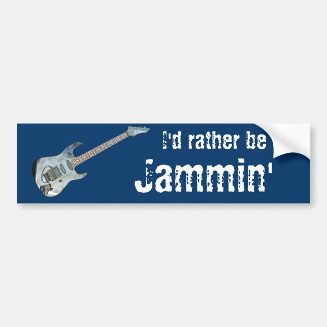 Autocollant De Voiture Je serais plutôt Jammin (Devant)