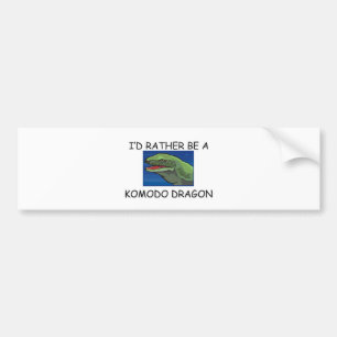 Autocollant De Voiture Je serais plutôt un dragon de Komodo